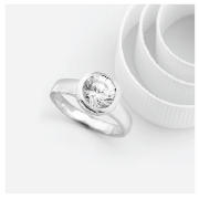 SILVER CZ RUBOVER RING