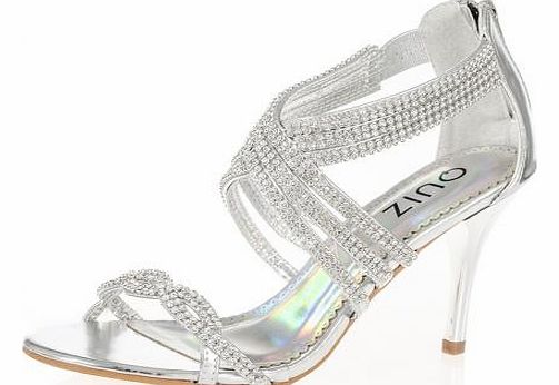 Diamante Cross Design Sandals