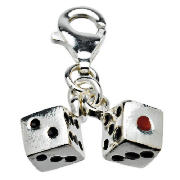 Silver Dice Charm