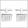SILVER Dimple Cufflinks by Fred Bennett