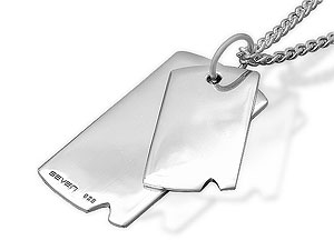silver Double Dog Tag 019306