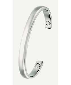 Silver Effect Copper Magnetic Gents Torque Bangle