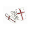 SILVER Enamel St Georges Cross Cufflinks