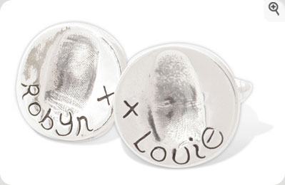 Silver Fingerprint Cufflinks - Round