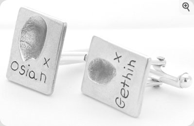 Silver Fingerprint Cufflinks