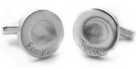 SILVER Fingerprint Jewellery - Cufflinks