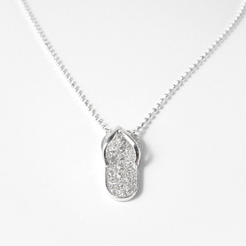 silver Flip Flop Necklace
