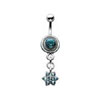 SILVER Flower Dropper Navel Bar Attachment
