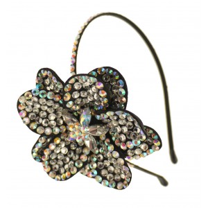 SILVER Flower Jewel Headband