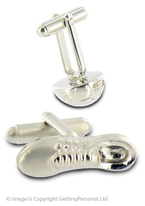 Silver Football and Boot - Cufflinks
