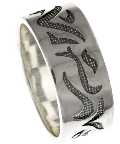 Silver gents band ring