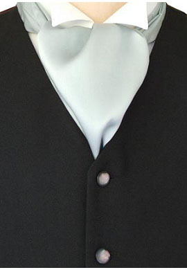 Silver Grey Silk Self-Tie Cravat