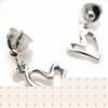 silver Heart Drop Earrings by Sea Gems