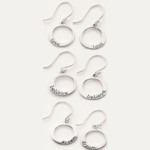 silver Jewellery Silver Single Circle Earrings