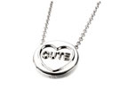 Love Heart and#8220;CUTEand8221; Pendant