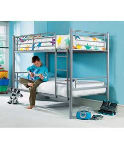 Metal Bunk Bed with Protector Mattress