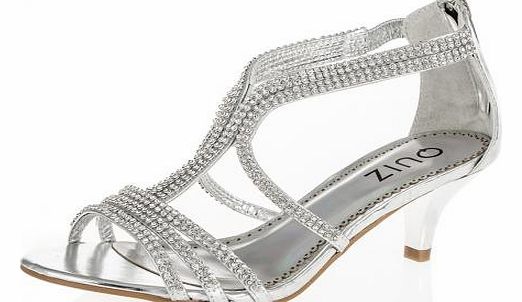 Multi Strap Diamante Sandals