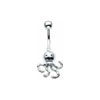 SILVER Octopus Navel Bar