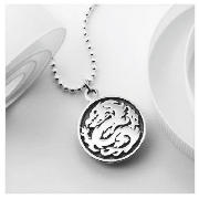 silver Oriental Dragon Pendant