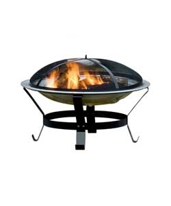 Silver Painted Round Firepit
