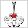 SILVER Papillion Navel Bar Attachment