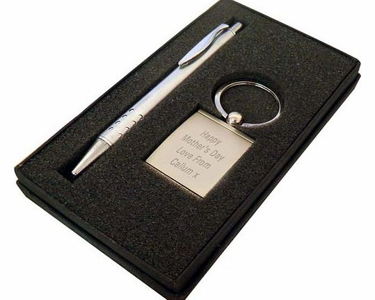 SILVER Pen and Personalised Photo Keyring