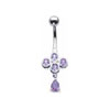 SILVER Petal Dropper Navel Bar