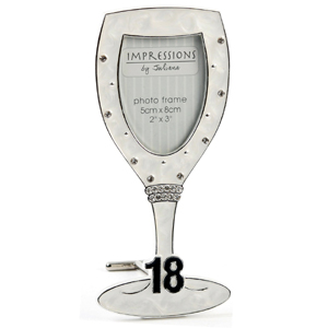 silver Plated 18th Birthday Champagne Glass