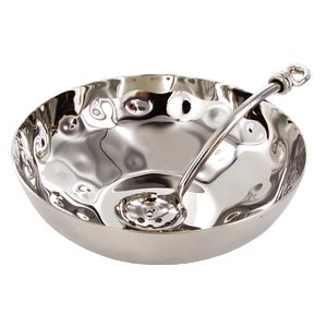 Plated 6 Inch Olive Bowl and Polished