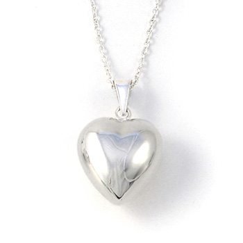 silver Plated Chiming Heart Necklace