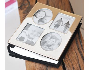 SILVER Plated Collage Front 4 x 6 Photo Album