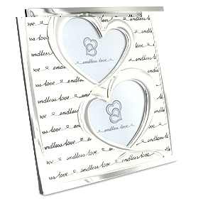 Plated Endless Love Double Photo Frame