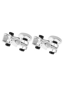 SILVER Plated F1 Cufflinks N76-FB-SP