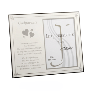 Silver Plated Godparent Frame