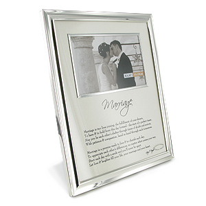 silver Plated Marriage Verse Photo Frame