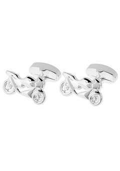 SILVER Plated Motorbike Cufflinks N131-FB-SP