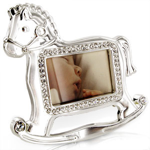 SILVER Plated Rocking Horse Photo Frame