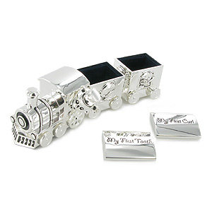 Silver Plated Train with Carriages Tooth and