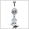 SILVER Rabbit Navel Bar Attachment