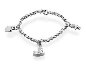 silver Rocking Horse Charm Bracelet 011021