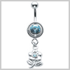 SILVER Rose Navel Bar Attachment