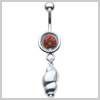 SILVER Sea Shell Navel Bar Attachment