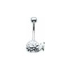SILVER Snail Navel Bar