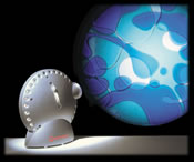 Silver Space Projector from Mathmos