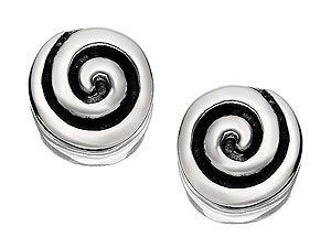 silver Spiral Earrings 060232