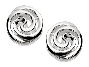 silver Spiral Earrings 060234