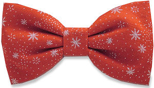 silver Stars on Red Bow Tie