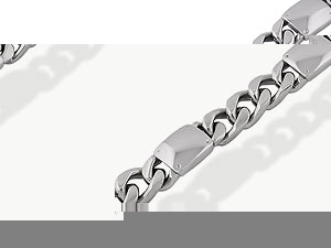 Silver T-Bar Chunky Link Bracelet 019524