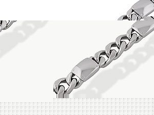 Silver T-Bar Chunky Link Bracelet 019524