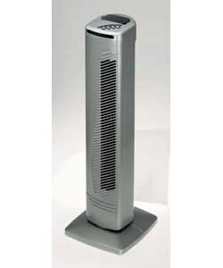 Silver Tower Fan Heater